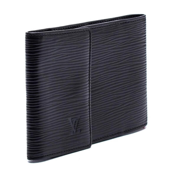 Louis Vuitton - Black Epi Leather Checkbook Wallet